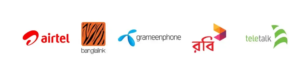 Joxko - Opérateurs du Bangladesh - Airtel - Banglalink - Grameenphone - Robi - Teletalk.webp
