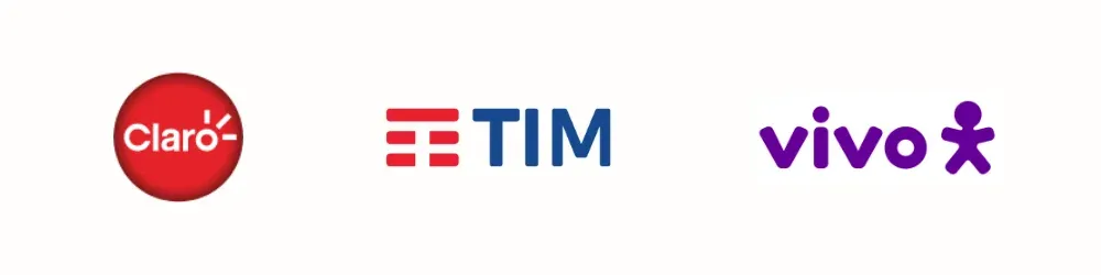 Les opérateurs du Brésil : Claro, TIM et Vivo