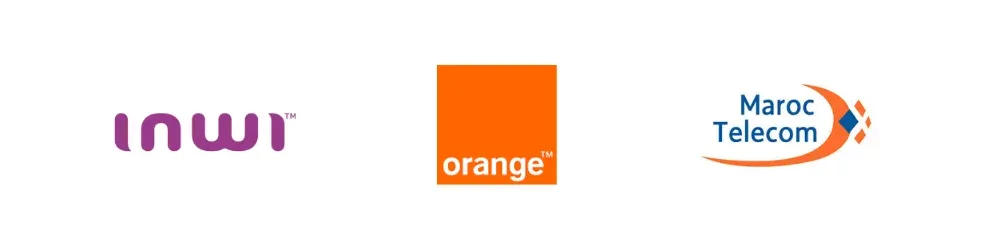 Les 3 opérateurs du Maroc : Inwi, Orange Maroc et Maroc Telecom